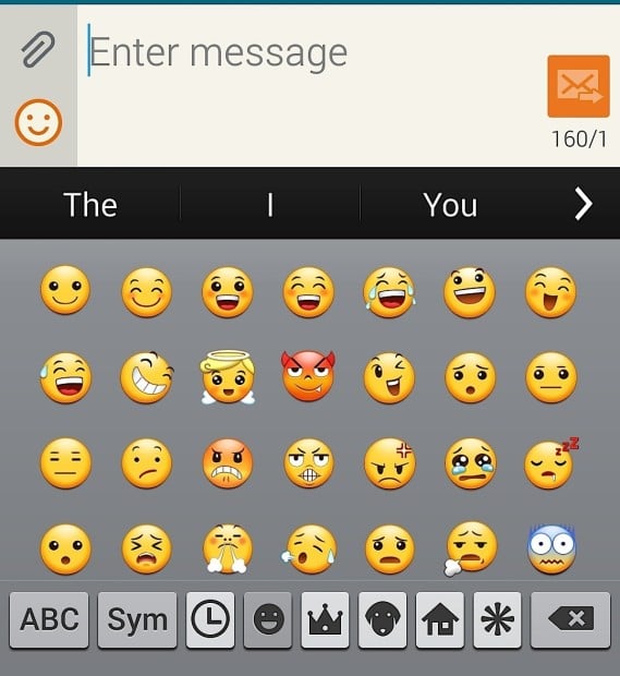 From there tap on any icon to add it to a message. Tap on the small icons at the very bottom to see different groups of emoji.