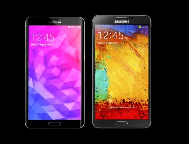 Galaxy Note 4 concept vs. Galaxy Note 3.