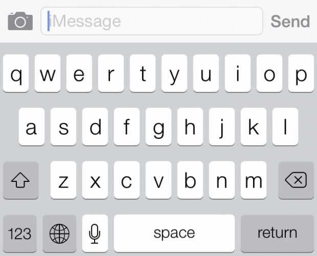 In iOS 8 we hope Apple makes it easier to know if the shift key is on.