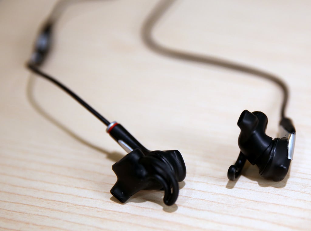Like Apple's iPhone 6 headphones, these normal looking headphones can track biometric info like a heart rate.