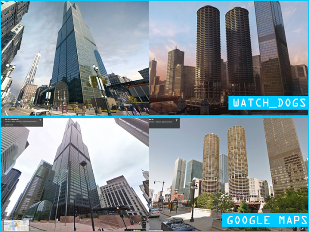 Watch Dogs vs Street View in Chicago.