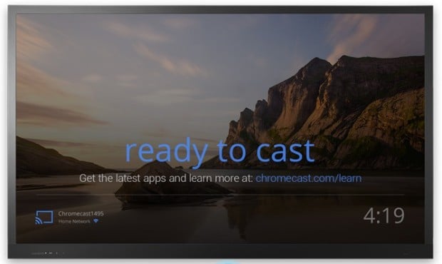google chromecast ready to cast screen
