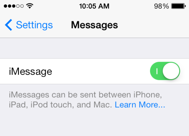 iMessage-settings