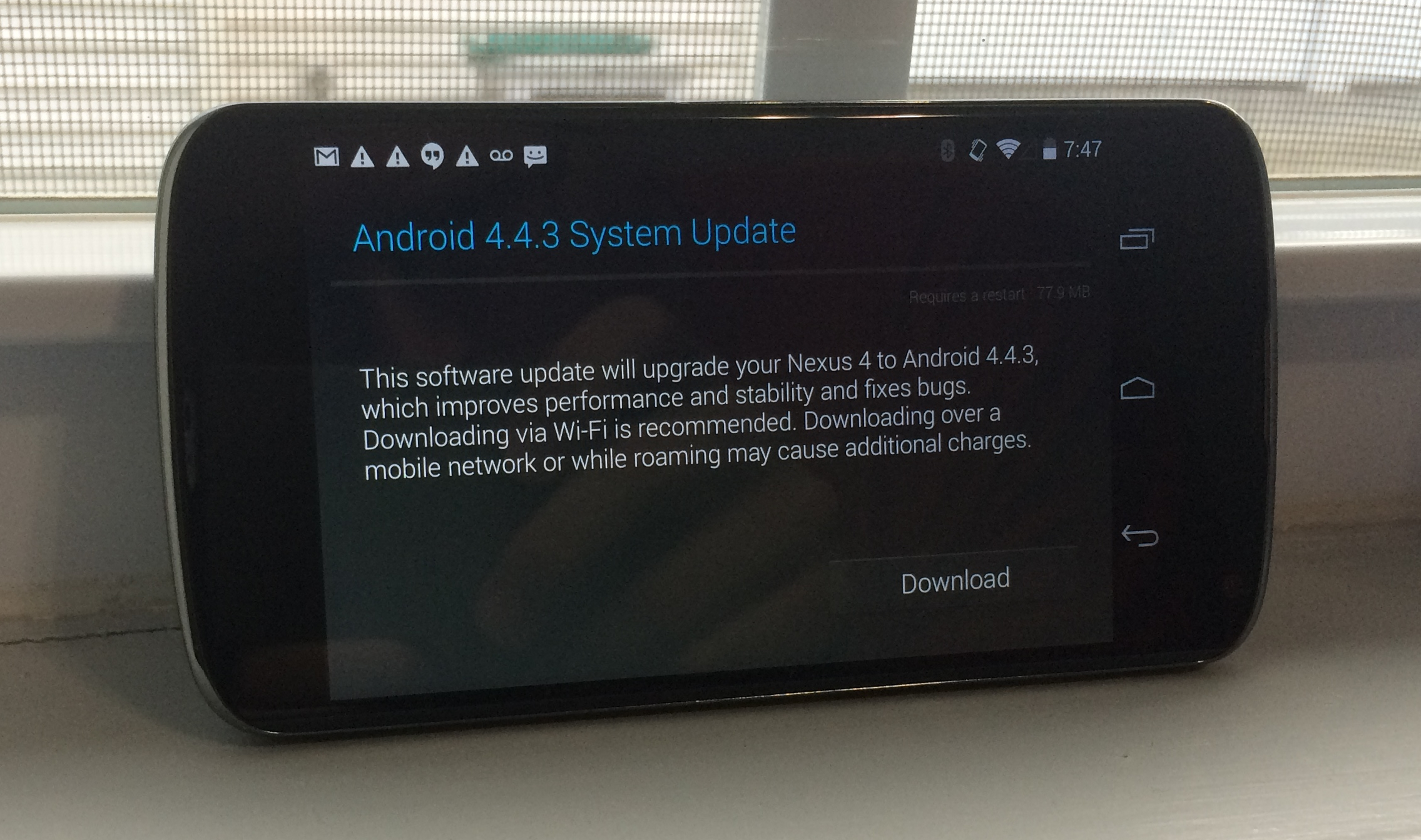 Nexus 4 Android 4.4.3 Review Early - 3