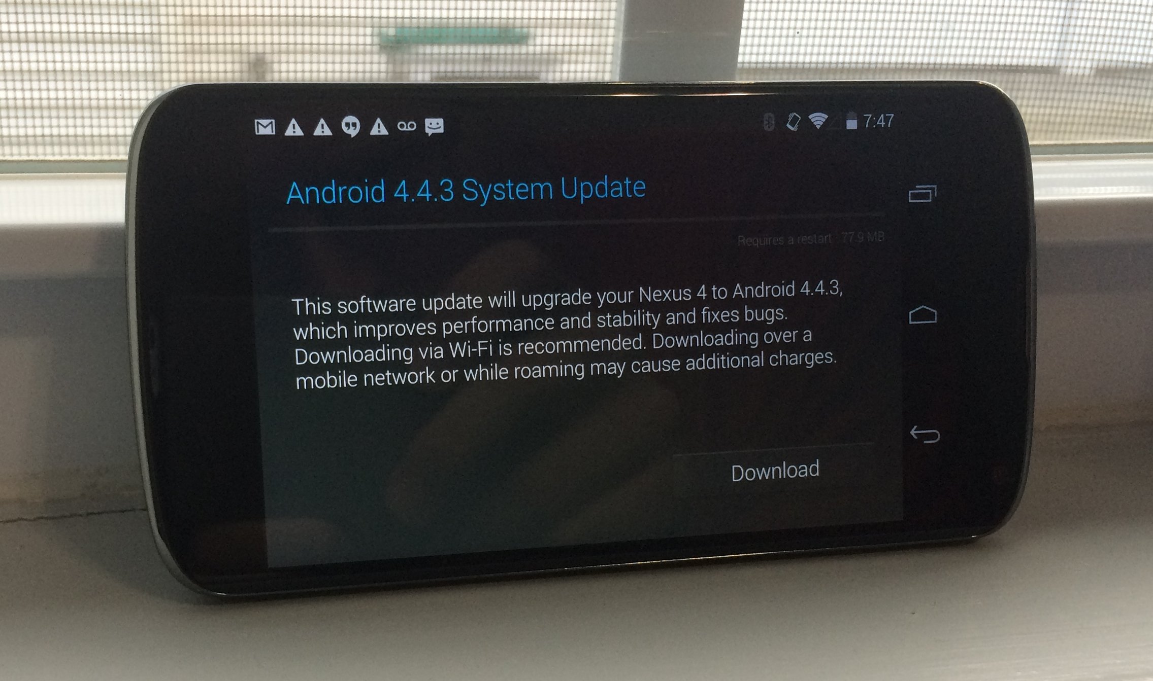 If you want ot install the Nexus 4 Android 4.4.3 update make sure you give yourself time to deal with any issues.