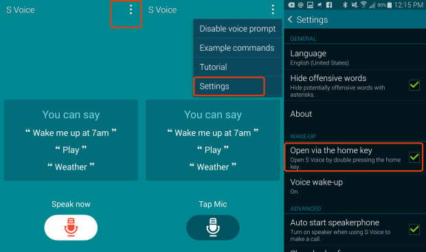 1, 2, 3 steps to turn off S Voice on the Galaxy S5.