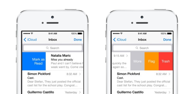 Many new features are in the iOS 8 Mail app.