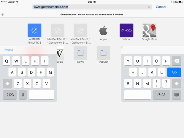 Check out these iPad tips for the keyboard. 