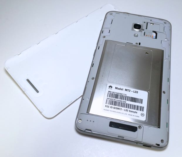 back of ascend mate2 without cover on