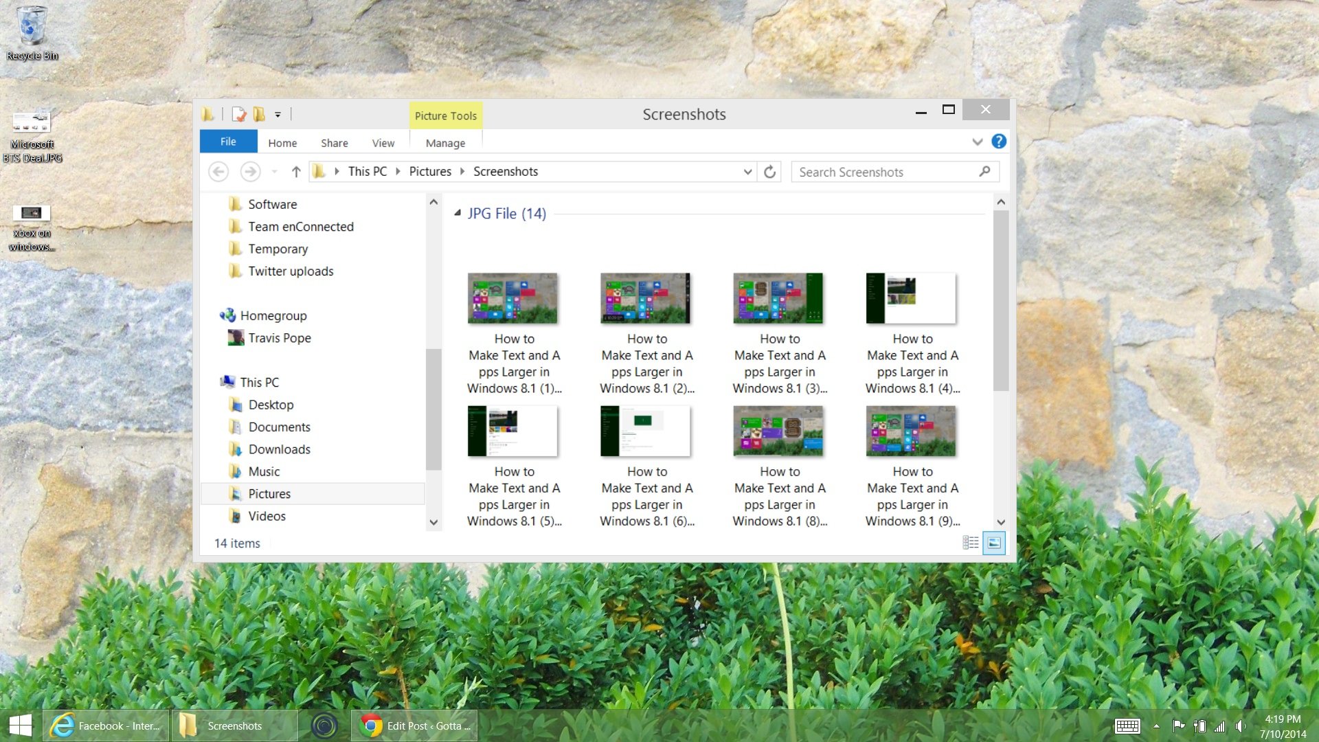how to make screen bigger on windows keyboard