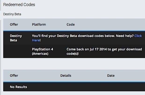 If you can not log in to Bungie, check your email for the Destiny Beta download codes.