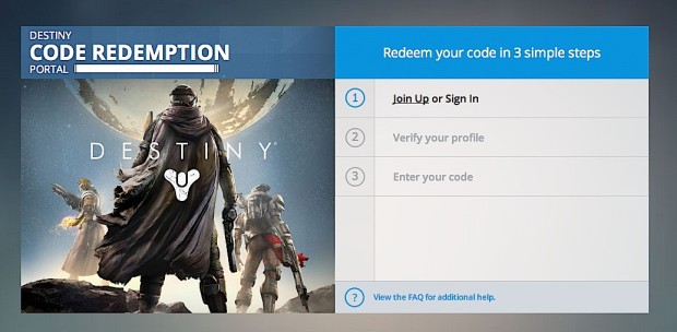Sign up for the PS4 Destiny beta with one of many ID options.