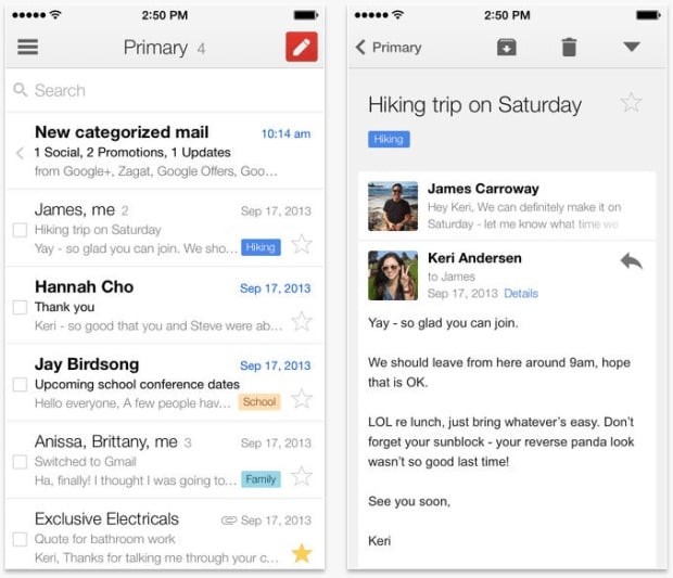 Gmail for iPhone