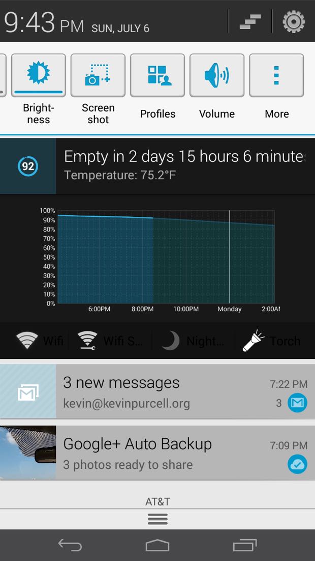 evolution ui battery graph notifcation