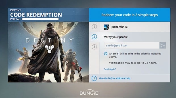 Verify your email to get ready for the Xbox Destiny beta. 