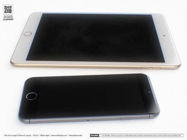 Check out these new iPad Mini 3 and iPhone 6 concepts. 