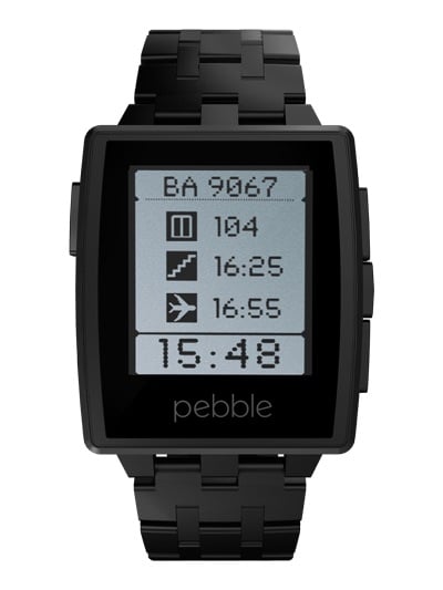 pebble steel with black band