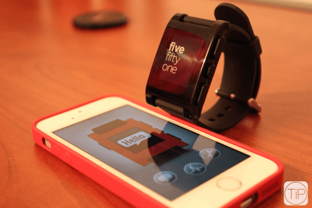 pebble with iphone
