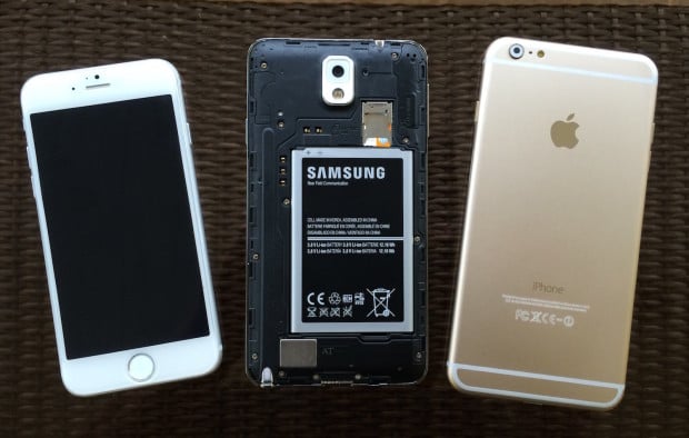 A huge iPhone 6 battery is almost as big as the Galaxy Note 3 battery. 