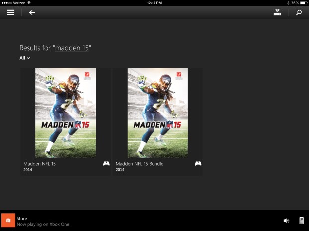 The first Madden 15 listing is the one you want to tap.