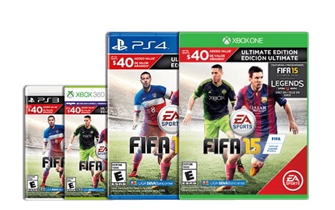 This FIFA 15 deal cuts the price to $35 after you get a $25 gift card you can use on another gamer after the FIFA 15 release.