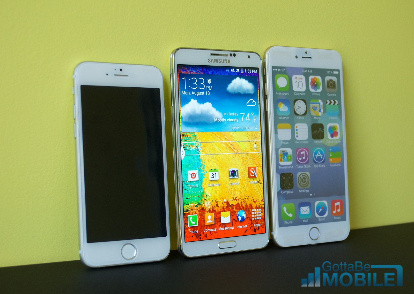 The Galaxy Note 3 vs iPhone 6 display comparison shows increased competition, but a Note 3 display is still bigger.