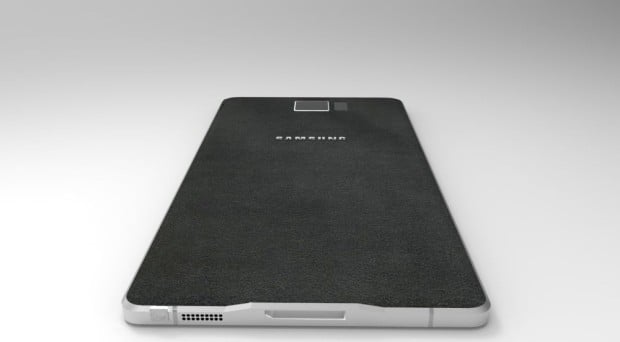 A new Galaxy note 4 render based on the leaked design shows what the Galaxy Note 4 could look like.