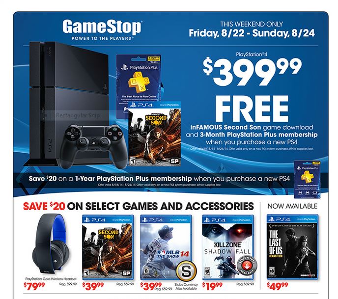 Bevis indsprøjte Gendanne GameStop PS4 Deal Gets Buyers Free Infamous & More