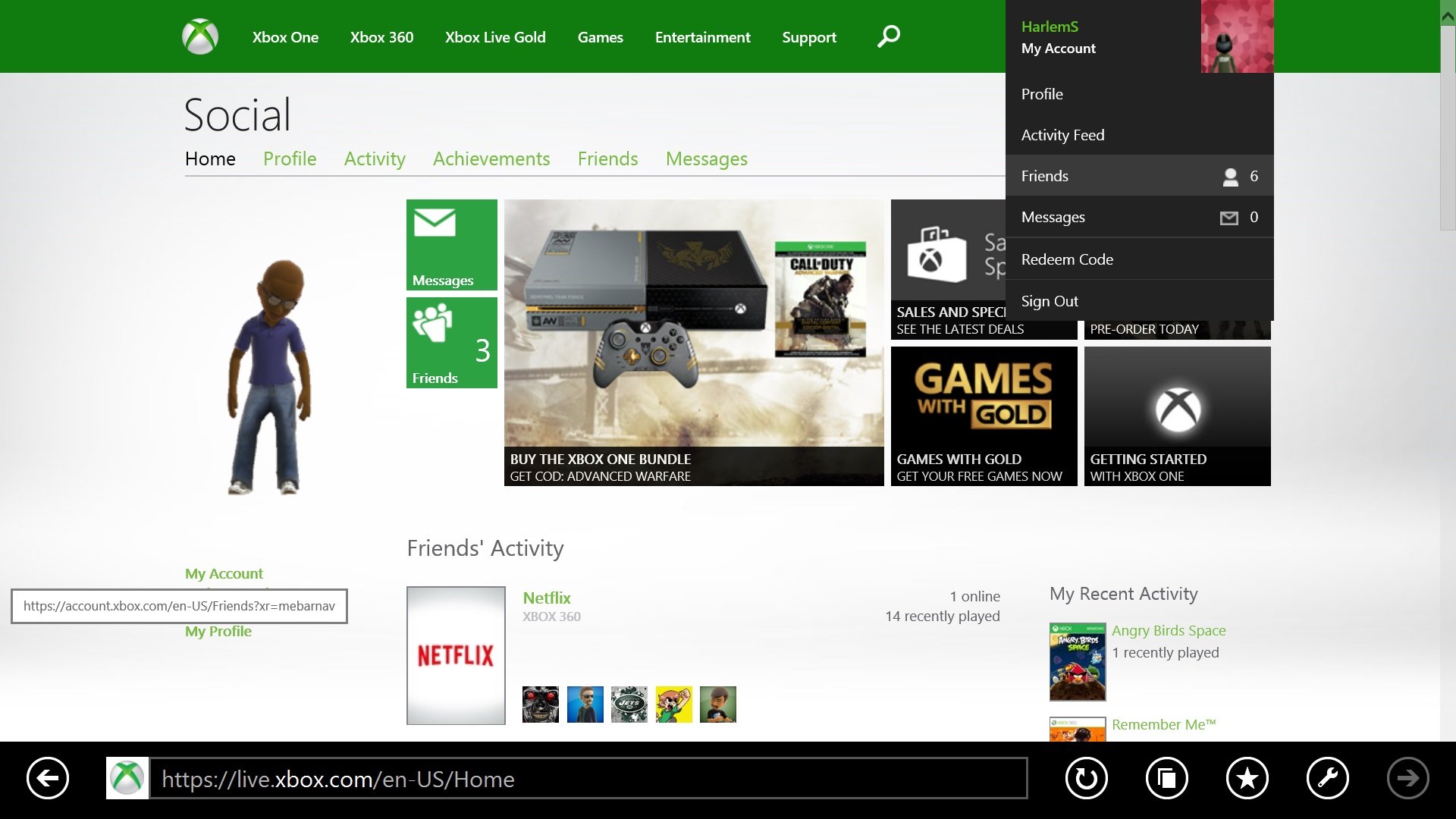 Профиль xbox live