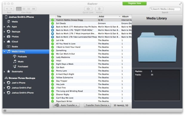 Pick the song you want to transfer from iPhone to Mac.