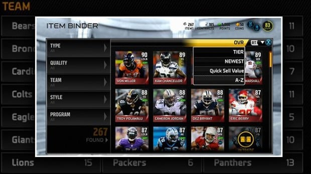 Madden 15 Ultimate Team mode is much better. 