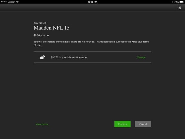 Confirm you want to remote download Madden 15.