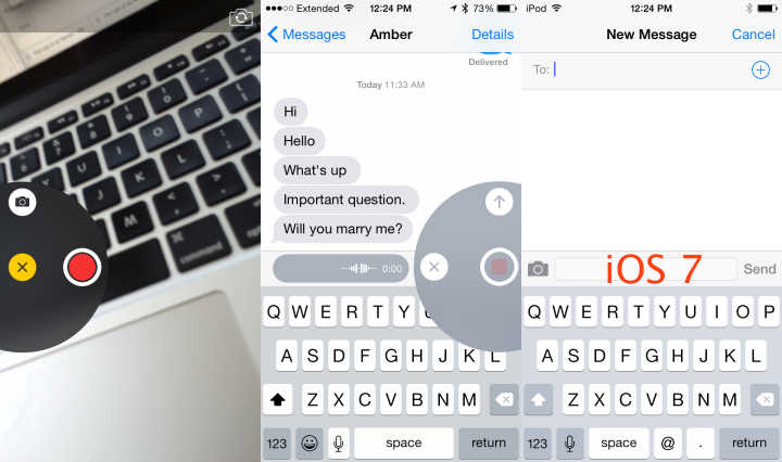iOS 8 vs iOS 7 Messages