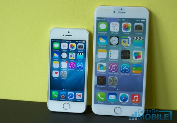 The iPhone 6 display is bigger than the iPhone 5s.