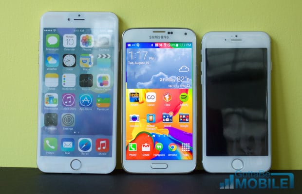 iPhone 6 vs Galaxy S5 displays