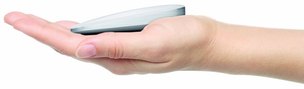 logitech ultrathin touch mouse in a hand