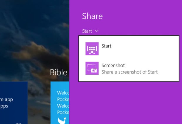 windows 8.1 share menu