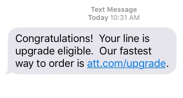 Verifica el estado de la actualización de iPhone de AT&T con una llamada.