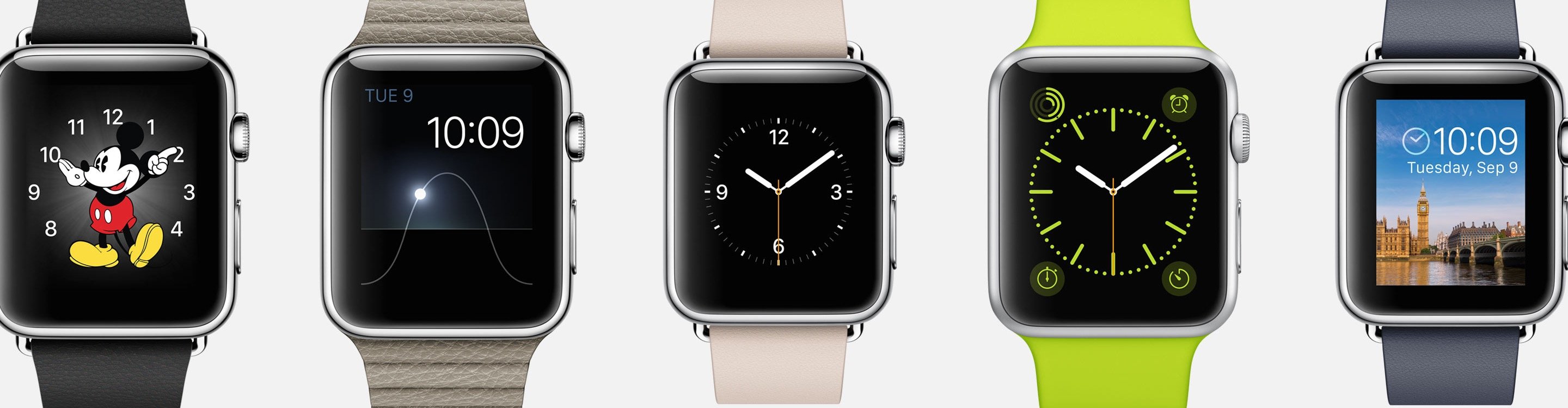 Pick the Apple Watch face you want, including classics like Mickey.