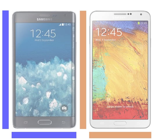 Galaxy Note Edge vs. Galaxy Note 3. 