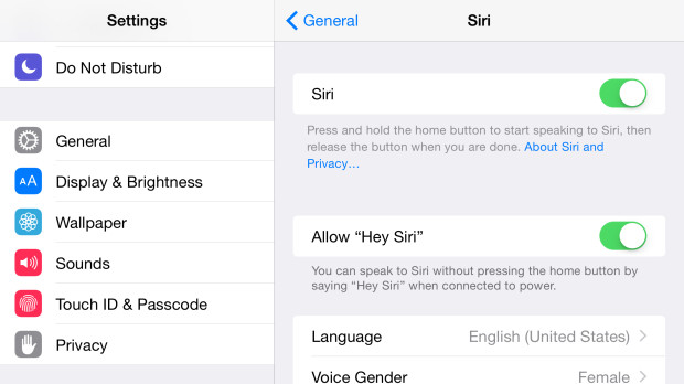 Turn on Hey Siri in iOS 8 to quickly summon Siri without touching the iPhone. 