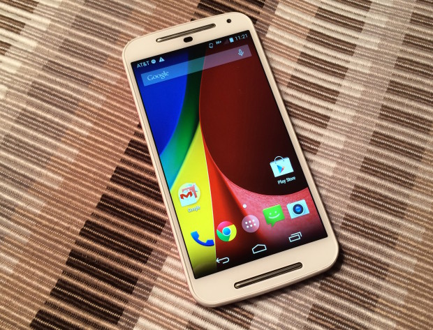A larger 5-inch display with a 720p resolution addresses a complaint about the original Moto G.