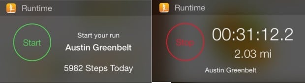 Get running with this iOS 8 widget.