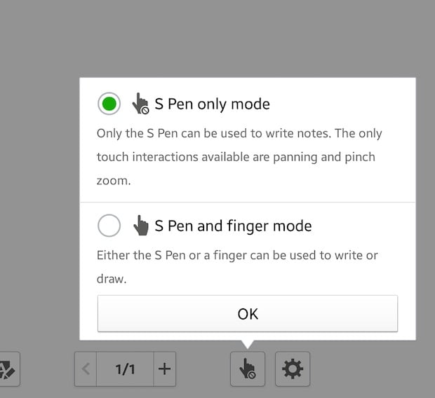 S Pen Only Mode Setting