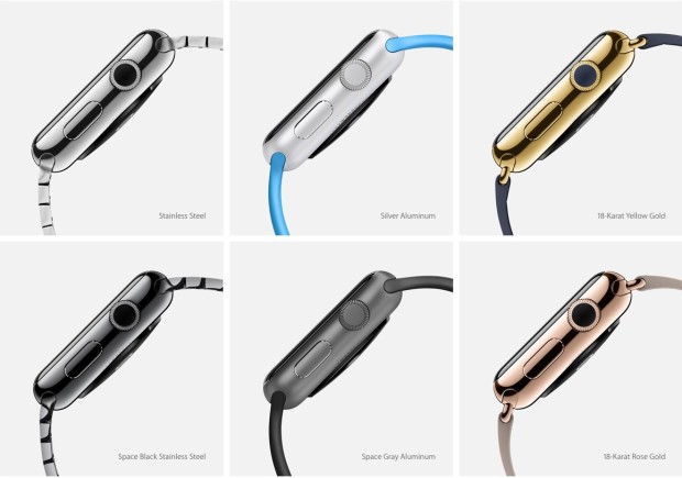 six designs of apple watch