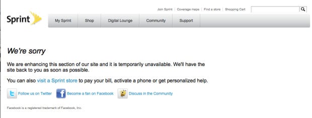 Sprint iPhone 6 pre-orders were hit with errors. 
