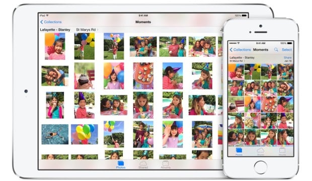 In iOS 8 you can access all of your photos easier. 