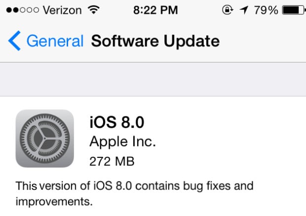 Here's how long the iOS 8 upgrade should take.