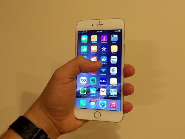 Users need to adapt to the larger iPhone 6 Plus display.
