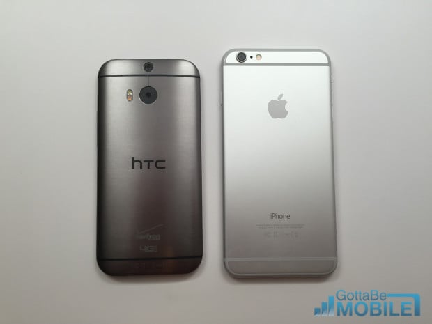 Both phones use larger than average bezels on the top and bottom so there isn't a big difference in size.